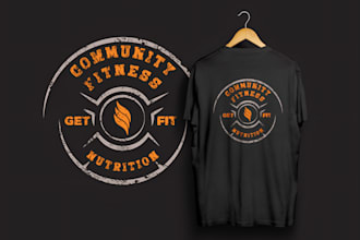 do trendy custom typography minimalist t shirt design for your brand