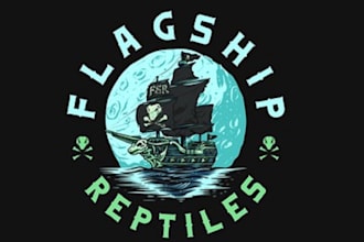 design top quality badass pirateship logo