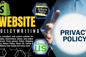 write website policy blog writing privacy return shipping policy terms condition