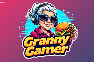 make modern grandma burger logo with creative concepts