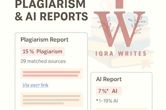 provide plagiarism and ai reports