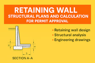 retaining wall structural plans and calculations for permit approval