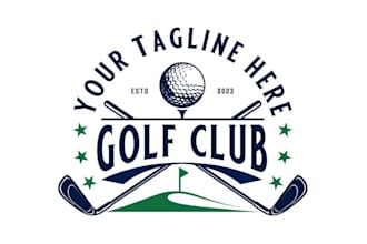 design a creative golf logo in short time