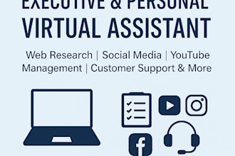 be your executive and personal virtual assistant for web research, social