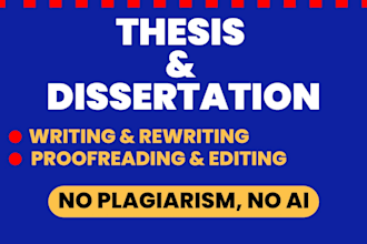 format, edit and proofread your thesis and dissertation