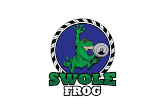 design amazing super frog fitness gym logo