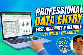be your virtual assistant for data entry, typing, copy paste and web reserch