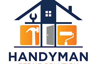 design a handyman logo bonus free editible file