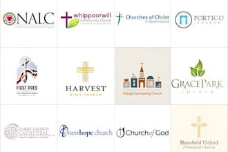 design modern ministry religious christian or church logo