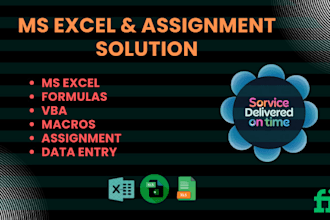 do any ms excel and vba coding related task with formuals, graphs, macro etc