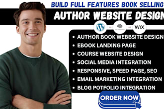 book author website, author website ebook landing page ebook website wix seo