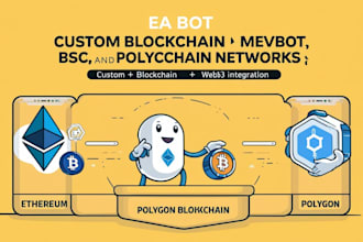 develop custom blockchain mevbot, web3 integration for ethereum, btc, polygon