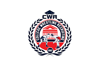 design pictorial college wrestling recruiting logo