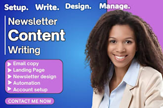 write, manage and setup newsletter on linkedin, beehiiv, substack, flodesk ,,,