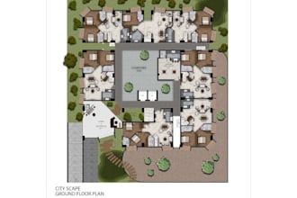 render floor plans, sections, elevations and master plans