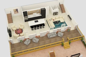 layout 3d floor plans from sketchup with equipment and furniture layout,auto cad