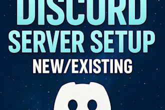 setup new and existing discord servers within 24 hours