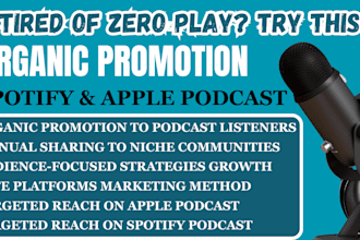 drive organic promotion for spotify podcast apple podcast to real audience