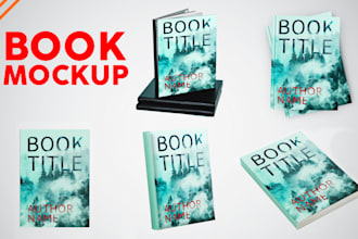 create 110 realistic book mockup, ebook mockup