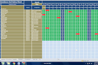fully automated excel payroll , attendance management system