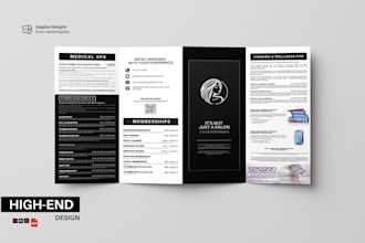 design four fold, tri fold, gate fold brochure, high end design