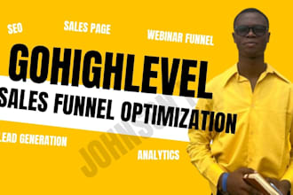build high converting gohighlevel sales funnel landing page, sms flows CRM setup