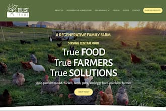 design planting care website, farm website, houseplant website, herbal website