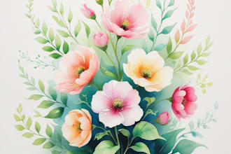 create watercolour botanical illustrations