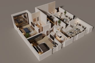 create 3d floor plans and architectural house designs