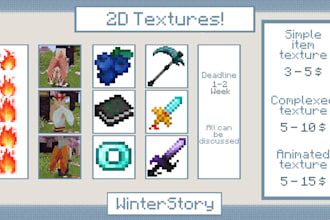 make great custom 2d textures for minecraft