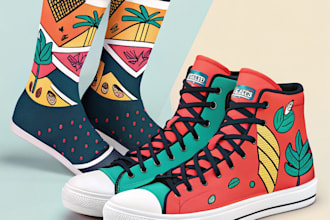 design custom sneakers socks for your brands