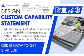 design capability statement for government corporate bids federal contracts