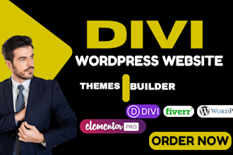 create divi wordpress website,divi website design or redesign with divi theme