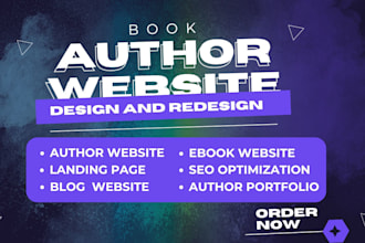 design book author website ebook portfolio author website