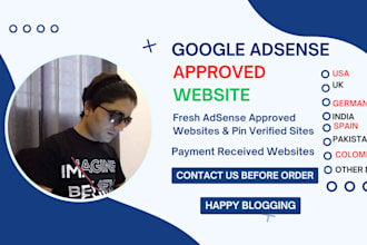 provide google adsense approved websites of all countries