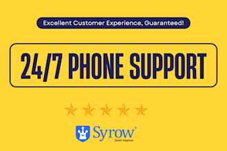 be 24hr customer support agent to handle your business phone calls