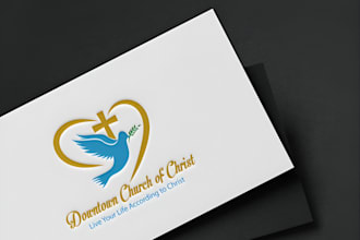 create minimalist church religious christian ministry logo design for you