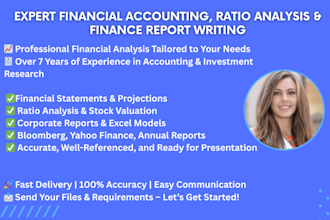 do accounting, financial analysis report, finance assignment