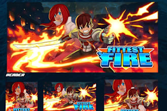 design steam capsule design for game and marketing banner