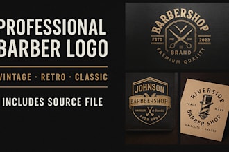 design a professional barber shop logo