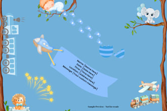 design a cute an personalized baby shower invitation