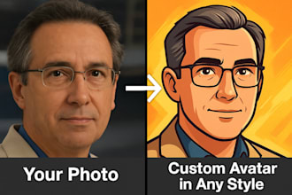 turn your photo into a unique custom avatar or profile portrait