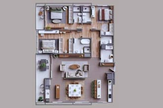 draw architectural blueprint, 2d floor plan, architectural drafting, floor plan