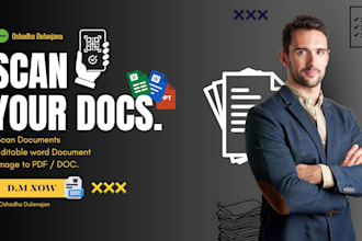 do professional document scanning and text copy