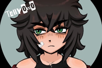 draw a custom anime inspired profile picture or avatar
