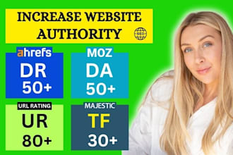 increase majestic trust flow 30 plus with increase tf and da