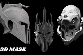 sculpt mask 3d mask helmet 3d helmet armor cosplay for 3d printing