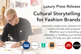 write your luxury fashion press release