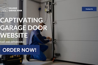 design a high converting garage door website or landing page to generate leads