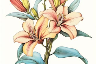draw botanical illustration art for you
